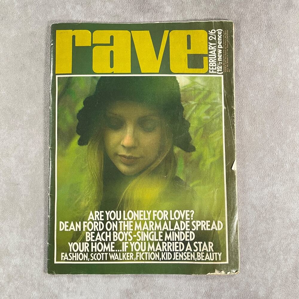 70's Rave Magazine February 1971 Beach Boys Dean Ford Scott Walker Art Deco